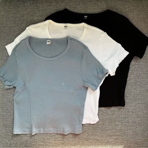 Set of 3 Uniqlo Crop Tops